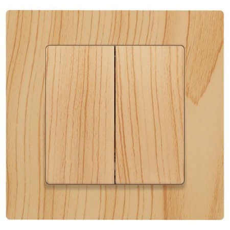 Переключатель 2-кл. СП Accent 6-107-11 10А IP20 250В AL/CU сосна Intro Б0063576