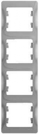 Рамка 4-м Glossa вертикал. алюм. SE GSL000308 Рамка 4-м Glossa вертикал. алюм. SE GSL000308