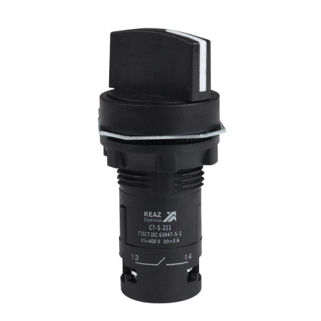 Переключатель 2 положения OptiSignal Compact D22 С7-S-211 черн. 1НО+1НЗ XB7ND25 КЭАЗ 362136 Переключатель 2 положения OptiSignal Compact D22 С7-S-211 черн. 1НО+1НЗ XB7ND25 КЭАЗ 362136