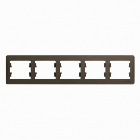 Рамка 5-м Glossa горизонт. шоколад SE GSL000805