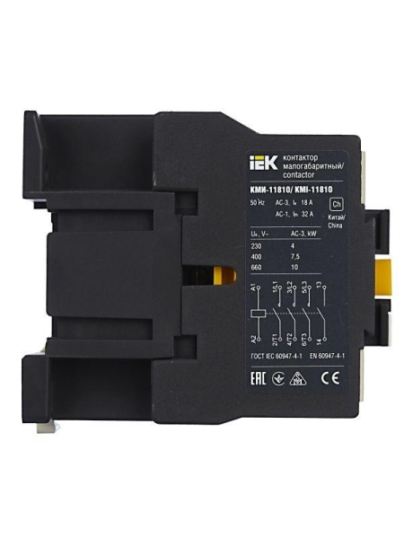 Контактор КМИ-11810 18А 24В/АС3 1НО KARAT IEK KKM11-018-024-10 Контактор КМИ-11810 18А 24В/АС3 1НО KARAT IEK KKM11-018-024-10