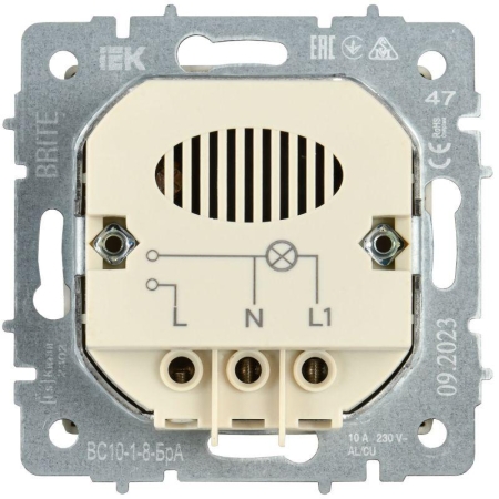 Выключатель карточный BRITE 30А ВС10-1-8-БрА механизм алюм. IEK BR-V11-0-10-K47