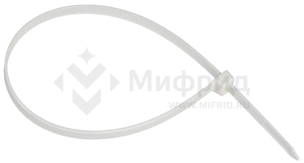 Хомут 7.6х370мм P6.6 самозатухающий бел. (уп.100шт) IEK UHH90-D076-370-100-K01