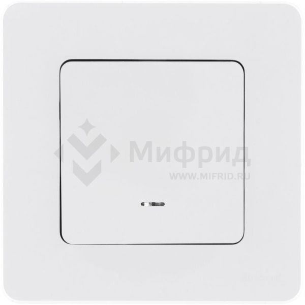 Переключатель 1-кл. 1п 1мод. СП Inspiria 10А IP20 250В 10AX с подсветкой/индикацией механизм бел. IEK 673660