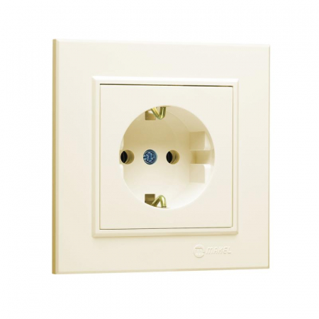 Розетка с/з (Керамика) СП Karea 16А IP20 крем. Makel 56010008 Розетка с/з (Керамика) СП Karea 16А IP20 крем. Makel 56010008