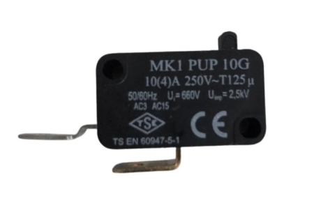 Выключатель-микро 10А 250В AC без лапки EMAS MK1PUP10G