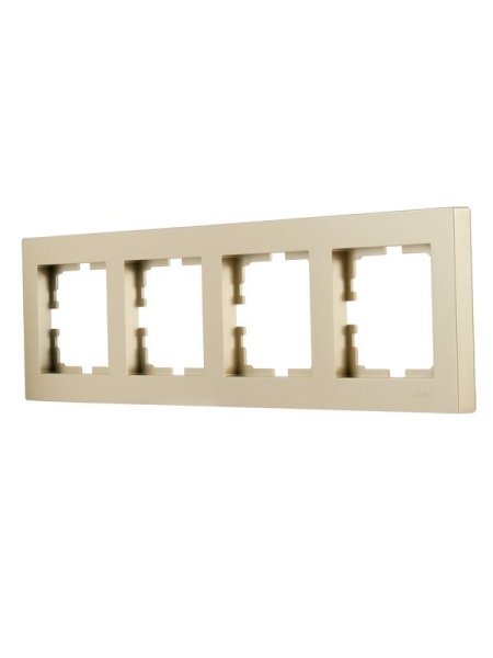 Рамка 4-м VESNA горизонт. без вставки зол. LEZARD 742-3600-149 Рамка 4-м VESNA горизонт. без вставки зол. LEZARD 742-3600-149