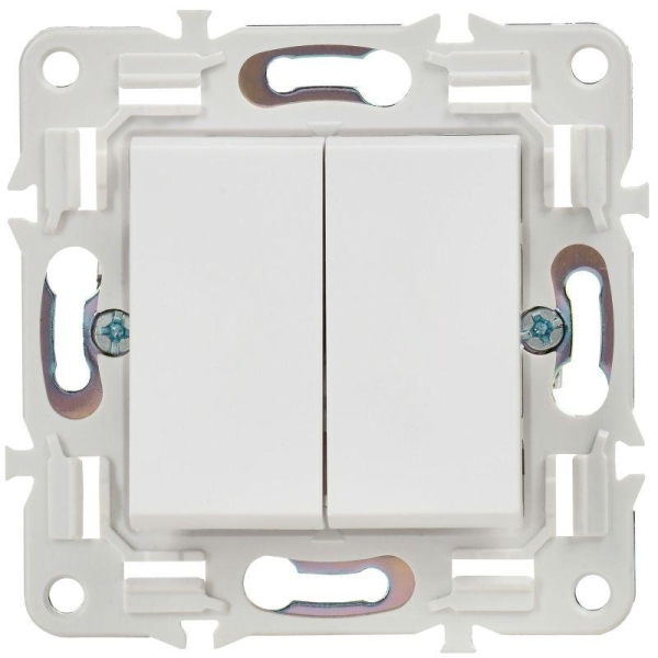 Выключатель 2-кл. SKANDY 10А SK-V04W арктич. бел. IEK SK-V20-0-10-K01