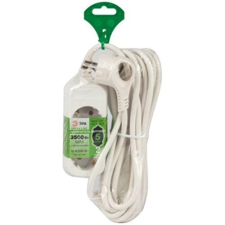 Удлинитель 2х5м с заземл. ПВС 3х1 UDL-16-250-E Greenline Эра Б0065014 Удлинитель 2х5м с заземл. ПВС 3х1 UDL-16-250-E Greenline Эра Б0065014