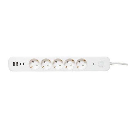 Удлинитель 5х5м IP20 2USB 2.4А+2type-C LUX 1.5кв.мм EKF UBA-LUX-505-TC Удлинитель 5х5м IP20 2USB 2.4А+2type-C LUX 1.5кв.мм EKF UBA-LUX-505-TC