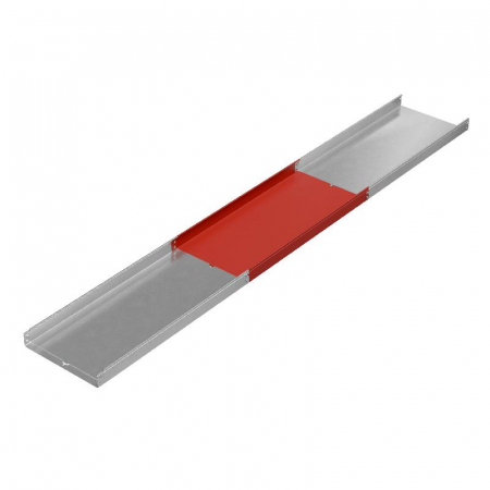 Лоток листовой неперфорированный 500х80 L3000 сталь 1мм "Быстрый монтаж ПЛЮС" LNplus80-500-1.0-3000 оцинк. КМ PL0351