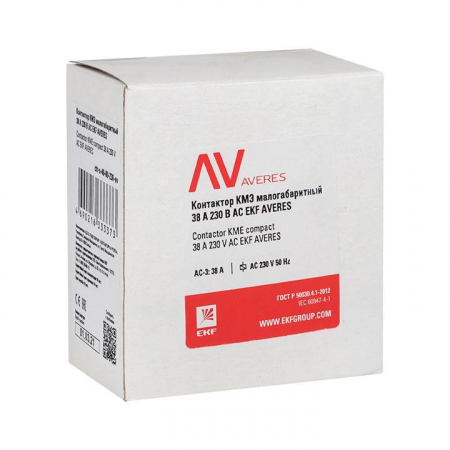 Контактор КМЭ 38А 230В АС AVERES EKF ctr-s-40-00-230-av Контактор КМЭ 38А 230В АС AVERES EKF ctr-s-40-00-230-av