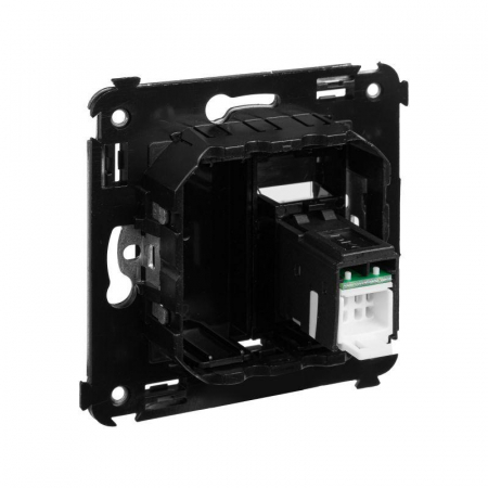 Розетка компьютерная 1-м СП Avanti "Черный квадрат" RJ45 кат.5E DKC 4402463 Розетка компьютерная 1-м СП Avanti "Черный квадрат" RJ45 кат.5E DKC 4402463