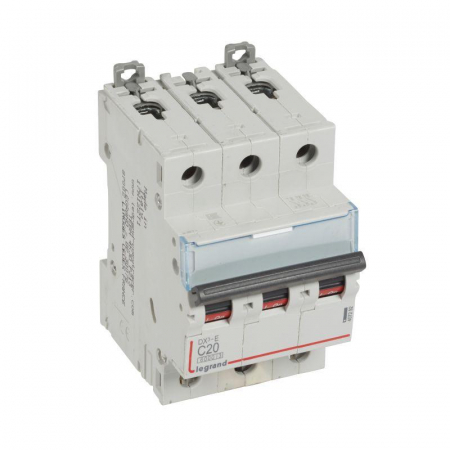 Выключатель автоматический модульный 3п C 20А 6кА DX3-E 6000 3мод. 230/400В Leg 407292 Выключатель автоматический модульный 3п C 20А 6кА DX3-E 6000 3мод. 230/400В Leg 407292