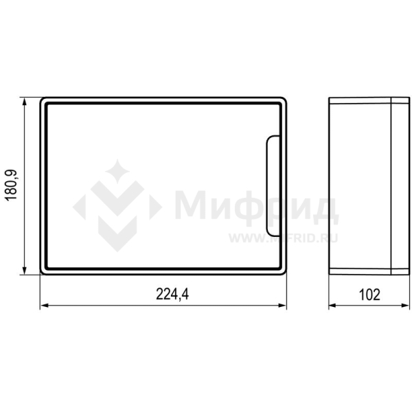 Щиток настенный Фрейм (FRAME) ЩРн-п-8 8мод. с бел. дверцей с 2 шинами PEN на 6 и 8 отверст. бел. DKC F08W1WW