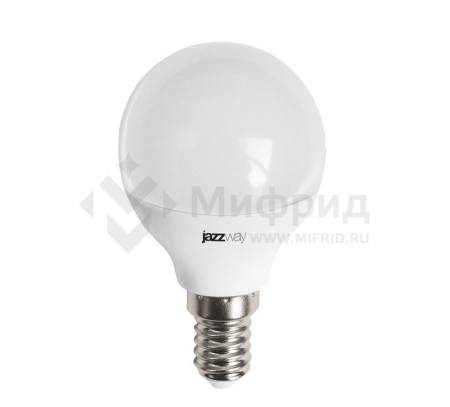 Лампа светодиодная PLED-LX 8Вт G45 шар матовая 5000К холод. бел. E14 JazzWay 5028623