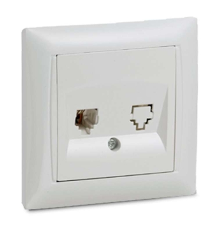Розетка телефонная 1-м СП Valenzo 6034 16А IP20 бел. ASD / IN HOME 4690612006420 Розетка телефонная 1-м СП Valenzo 6034 16А IP20 бел. ASD / IN HOME 4690612006420