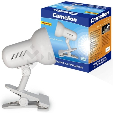Светильник H-035 40Вт 230В прищепка метал. бел. Camelion 7198