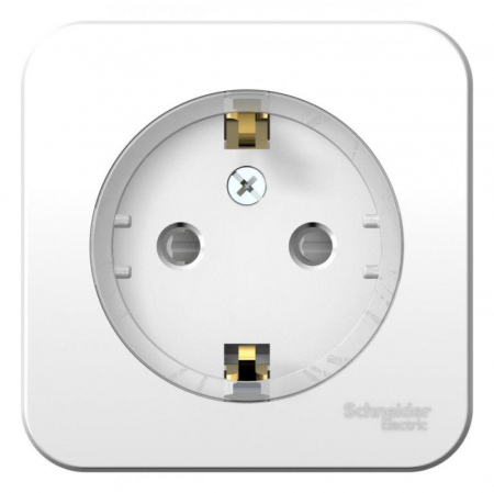 Розетка 1-м ОП Blanca 16А IP20 250В с заземл. защ. шторки с изолир. пластиной (компакт) бел. SE BLNRA111111 Розетка 1-м ОП Blanca 16А IP20 250В с заземл. защ. шторки с изолир. пластиной (компакт) бел. SE BLNRA111111