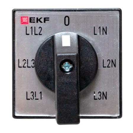 Переключатель кулачковый ПК-1-64 10А для вольтметра IP65 EKF pk-1-64-10-65 Переключатель кулачковый ПК-1-64 10А для вольтметра IP65 EKF pk-1-64-10-65