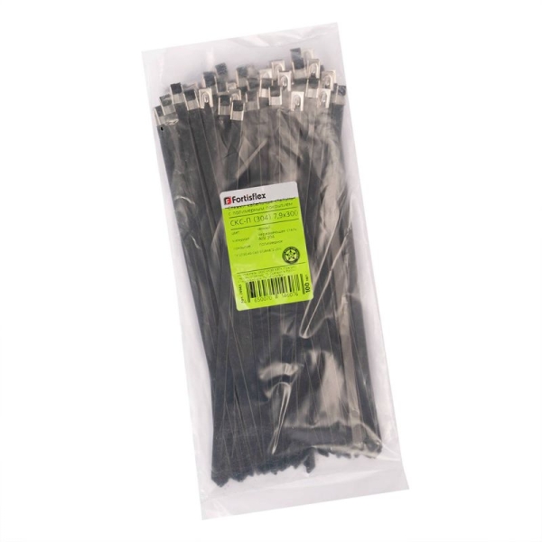 Хомут кабельный СКС-П (304) 4.6х250 стальной с покрытием (уп.100шт) Fortisflex 74932