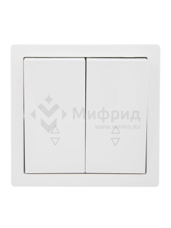 Выключатель проходной 2-кл. ОП LETO бел. LEZARD 752-0200-106