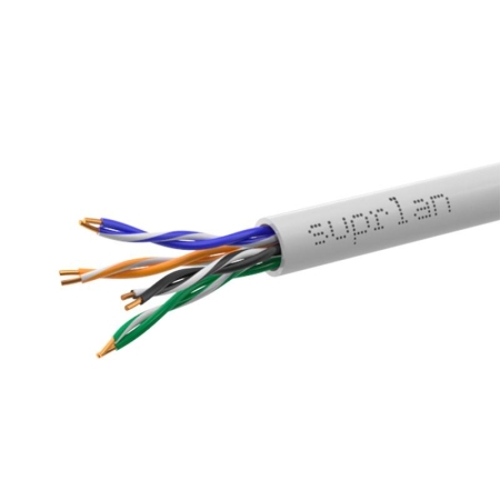 Кабель витая пара UTP кат.5e 4х2хAWG24 Cu PVC Indoor Standard 100м (м) SUPRLAN 01-0332-1 Кабель витая пара UTP кат.5e 4х2хAWG24 Cu PVC Indoor Standard 100м (м) SUPRLAN 01-0332-1