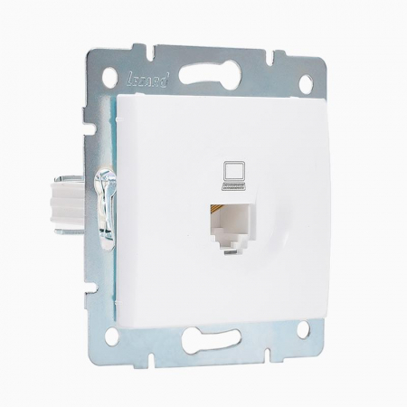 Розетка компьютерная 1-м СП Karina RJ45 механизм бел. LEZARD 707-0288-139 Розетка компьютерная 1-м СП Karina RJ45 механизм бел. LEZARD 707-0288-139