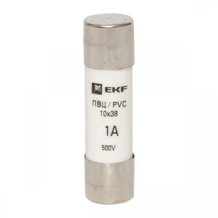 Вставка плавкая цилиндрическая ПВЦ 10х38 1А EKF pvc-10x38-1