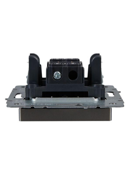 Выключатель проходной 1-кл. СП BRITE ВС10-1-6-БрС 10А механизм сталь IEK BR-V12-0-10-K46