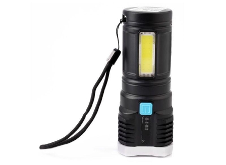 Фонарь аккумуляторный LED51525 4В 4LED+COB 3Вт 4 реж. Micro USB черн. (бокс) Ultraflash 15195