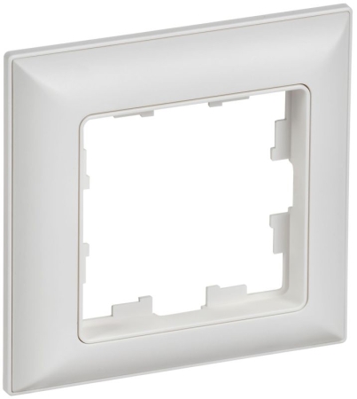 Рамка 1-м BRITE РУ-1-БрАБ арктич. бел./бел. IEK BR-M12-12-K91