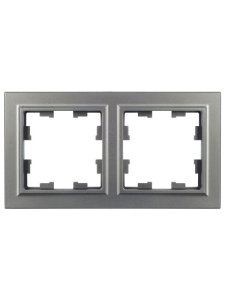 Рамка 2-м BRITE РУ-2-БрС сталь IEK BR-M22-K46