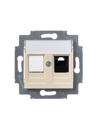 Розетка компьютерная Levit RJ45 кат.5E с заглушкой сл. кость ABB 2CHH295117A6017 Розетка компьютерная Levit RJ45 кат.5E с заглушкой сл. кость ABB 2CHH295117A6017