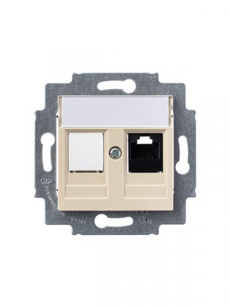 Розетка компьютерная Levit RJ45 кат.5E с заглушкой сл. кость ABB 2CHH295117A6017 Розетка компьютерная Levit RJ45 кат.5E с заглушкой сл. кость ABB 2CHH295117A6017