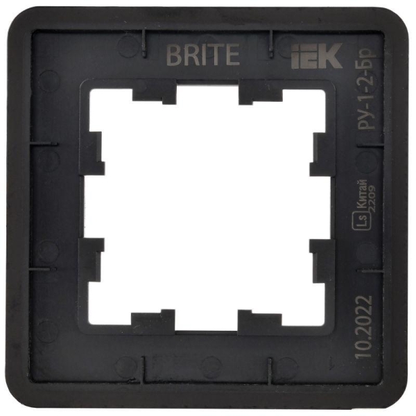 Рамка 1-м BRITE РУ-1-2-Бр стекло черн. RE IEK BR-M12-G-41-K02 Рамка 1-м BRITE РУ-1-2-Бр стекло черн. RE IEK BR-M12-G-41-K02