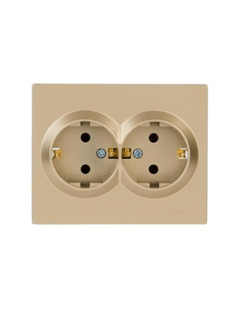 Розетка VESNA двойная с заземл. ПБТ зол. LEZARD 742-3600-127B Розетка VESNA двойная с заземл. ПБТ зол. LEZARD 742-3600-127B