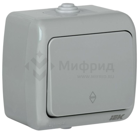 Выключатель проходной 1-кл. 1п ОП AQUATIC ВС-20-1-2-А 10А IP54 GENERICA EVA12-K03-10-54