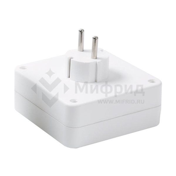 Разветвитель 4-м с заземл. 16А 3500Вт 250В квадрат бел. DОМТОК 2661