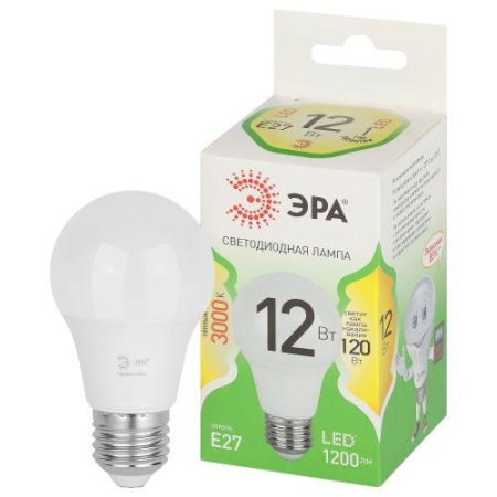 Лампа светодиодная GREEN LINE A60-12W-830-E27 GL 12Вт груша 3000К свет тепл. E27 Эра Б0067110 Лампа светодиодная GREEN LINE A60-12W-830-E27 GL 12Вт груша 3000К свет тепл. E27 Эра Б0067110