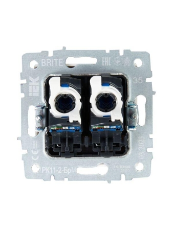 Розетка компьютерная двойн. СП RJ45 кат.6 BRITE РК11-2-БрМ механизм маренго IEK BR-K20-2-K35 Розетка компьютерная двойн. СП RJ45 кат.6 BRITE РК11-2-БрМ механизм маренго IEK BR-K20-2-K35