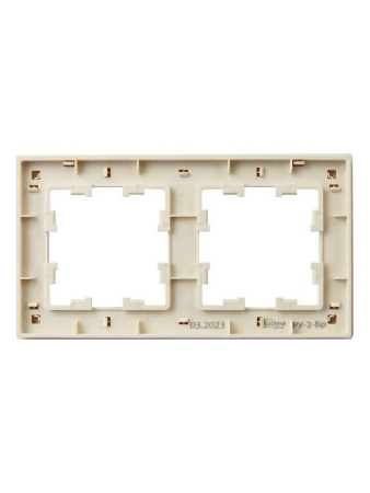 Рамка 2-м BRITE РУ-2-Бр беж. рифленый IEK BR-M22-51-K10 Рамка 2-м BRITE РУ-2-Бр беж. рифленый IEK BR-M22-51-K10