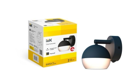 Светильник 4013 настенный GX53 черн. IEK LT-UBB0-4013-GX53-1-K02 Светильник 4013 настенный GX53 черн. IEK LT-UBB0-4013-GX53-1-K02