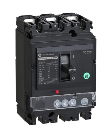 Выключатель автоматический SYSTEMEPACT CCB160 50кА 3P3D S2.2 160А рычаг SE SPC160N16022L3DF Выключатель автоматический SYSTEMEPACT CCB160 50кА 3P3D S2.2 160А рычаг SE SPC160N16022L3DF
