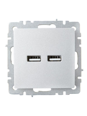 Розетка BRITE USB A+A 3.1А РЮ10-1-БрА механизм алюм. IEK BR-U21-D31-K47