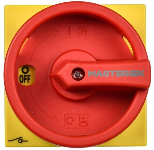 Переключатель кулачковый 16А (сх. 91) закрытая рукоятка авар. IEK MI-CS12-016-091