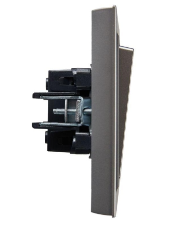 Выключатель 1-кл. СП BRITE ВСР10-1-0-БрС 10А в сборе сталь IEK BR-V10-0-10-K46-F