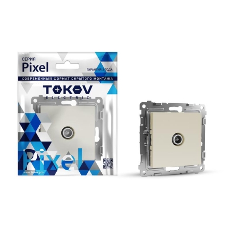 Коннектор TV СП Pixel механизм беж. TOKOV ELECTRIC TKE-PX-A1C-C02 Коннектор TV СП Pixel механизм беж. TOKOV ELECTRIC TKE-PX-A1C-C02
