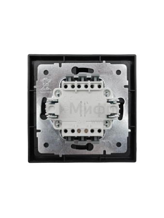 Выключатель проходной 1-кл. с индик. СП ZIMA IP20 10А безвинт. зажим черн. бархат LEZARD 704-4288-114QC