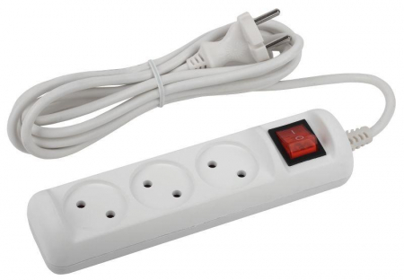 Удлинитель 3х3м без заземл. 10А IP20 U-3s-3m-2х1 ПВС 2х1 с выкл. Эра Б0044050 Удлинитель 3х3м без заземл. 10А IP20 U-3s-3m-2х1 ПВС 2х1 с выкл. Эра Б0044050